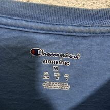 Champion 半袖 プリント Tシャツ M チャンピオン ブルー ホワイト クルーネック 古着卸 アメリカ仕入 a604-5713_画像7