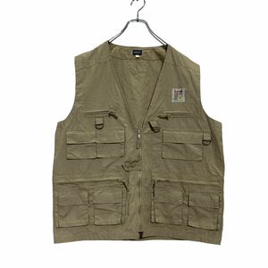 HIOS&CO. フィッシングベスト L ベージュ カーキ マルチポケット アウトドア 古着卸 アメリカ仕入 a604-5685