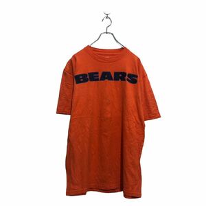 NFL 半袖 プリント Tシャツ L エヌエフエル オレンジ ブルー バックプリント クルーネック 古着卸 アメリカ仕入 a604-5694