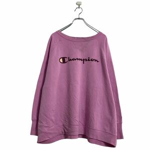 Champion ロゴ スウェット トレーナー 3XL ピンク チャンピオン ビッグサイズ 古着卸 アメリカ仕入 a601-6375