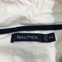 NAUTICA ロゴ スウェット トレーナー XXL ホワイト ネイビー ノーティカ ビッグサイズ ハーフジップ 古着卸 アメリカ仕入 a601-6621_画像9