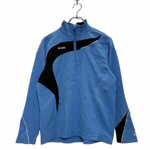 JAKO half Zip jersey 11-12Y 140~ Kids light blue black yako jersey Logo old clothes . America buying up a601-6712