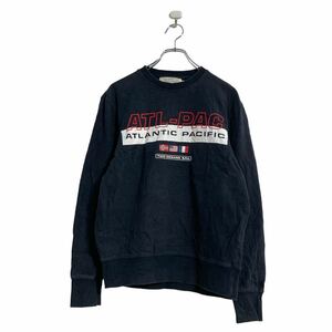 H&M プリント スウェット トレーナー XS ネイビー エイチアンドエム 古着卸 アメリカ仕入 a601-6229