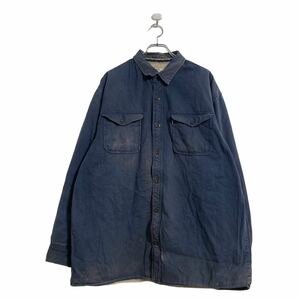 Levi's シャツ ジャケット XL ネイビー リーバイス 裏ボア 古着卸 アメリカ仕入 a601-5280