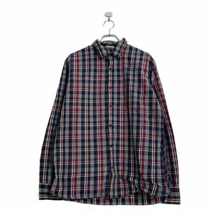 TOMMY HILFIGER 長袖 チェックシャツ L レッド ネイビー ホワイト トミーヒルフィガー 古着卸 アメリカ仕入 a601-6686