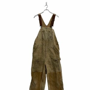 Carhartt ダック 中綿 オーバーオール W39 カーハート ワーク ベージュ 古着卸 アメリカ仕入 a601-5352