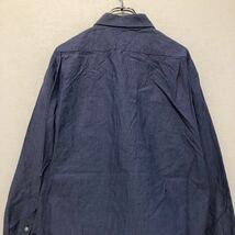 TOMMY HILFIGER 長袖 無地シャツ 16 1/2 32-33 L～ ブルー トミーヒルフィガー レギュラーフィット 古着卸 アメリカ仕入 a602-5498_画像9