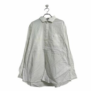 TOMMY HILFIGER 長袖 無地シャツ 2XL ホワイト トミーヒルフィガー ビッグサイズ 古着卸 アメリカ仕入 a602-5879