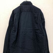 HILFIGER DENIM 長袖 無地 シャツ XL～ ネイビー トミーヒルフィガー ボタンダウン ロゴ 古着卸 アメリカ仕入 a602-5069_画像6