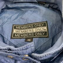 MEMBERS ONLY ジップアップ ブルゾン 46 XL～ ブルー メンバーズオンリー ライダース ナイロンジャケット 古着卸 アメリカ仕入 a602-5336_画像8