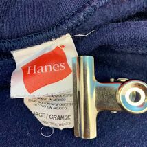 Hanes 無地 スウェット トレーナー L ネイビー ヘインズ メキシコ製 裏起毛 シンプル 古着卸 アメリカ仕入 a602-6281_画像10