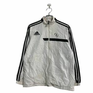 adidas ウインドブレーカー キッズ XL ホワイト ブラック アディダス スポーツ 古着卸 アメリカ仕入 a602-5842