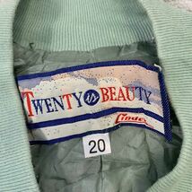 TWENTY is BEAUTY ジップアップ レーヨン ジャケット 20 XL～ グリーン イエロー 花柄 総柄 ブルゾン 古着卸 アメリカ仕入 a602-6147_画像7