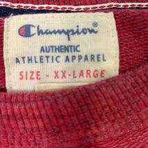 Champion スウェット トレーナー 2XL レッド チャンピオン ビッグサイズ 裏パイル 袖ロゴ 古着卸 アメリカ仕入 a602-5647_画像9