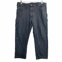 Dickies ワークパンツ W40 ディッキーズ ペインターパンツ ビッグサイズ ブラック コットン メキシコ製 古着卸 アメリカ仕入 2402-316_画像1