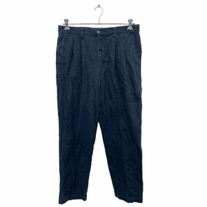 DOCKERS брюки-чинос W36 Docker's Classic Fit tuck ввод хлопок большой размер темно-синий б/у одежда . America скупка 2402-180