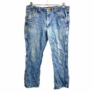 Wrangler カウボーイ ロングパンツ W36 ラングラー 36MWZ スリムフィット ブルー コットン メキシコ製 古着卸 アメリカ仕入 2402-406