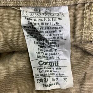 Carhartt ワークパンツ W46 カーゴパンツ ビッグサイズ ベージュ コットン メキシコ製 古着卸 アメリカ仕入 2402-242の画像8