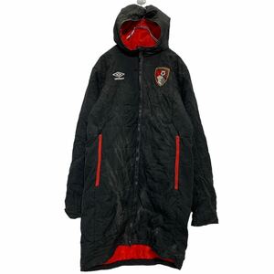 UMBRO Zip up nylon bench coat M 150~ Kids black red Umbro soccer old clothes . America buying up a603-6238