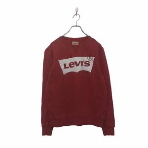 Levi's ロゴ スウェット トレーナー M レッド ホワイト リーバイス 裏起毛 古着卸 アメリカ仕入 a603-5858