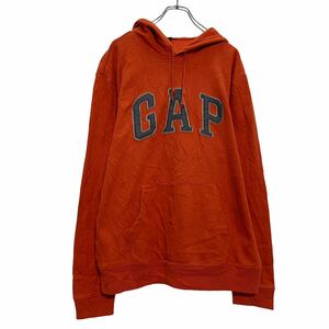 GAP ロゴ スウェット パーカー L オレンジ グレー ギャップ 裏起毛 古着卸 アメリカ仕入 a603-5317