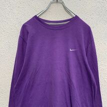 NIKE 長袖 ロゴTシャツ M パープル ナイキ ワンポイント ロンT ロングTシャツ 古着卸 アメリカ仕入 a603-5449_画像2