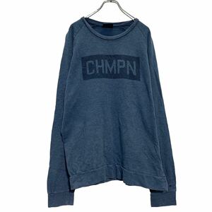 champion プリント スウェット トレーナー XXL ブルー チャンピオン ビッグサイズ 古着卸 アメリカ仕入 a603-5022