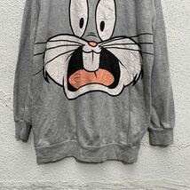 LOONEY TUNES プリントスウェット Sサイズ キャラクター トレーナー グレー 古着卸 アメリカ仕入 a603-6942_画像3