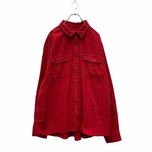 Эдди Бауэр с длинным рукавом сплошной круглой рубашки 2xl красный Эдди Бауэр Большой Рубашка Нел густая двойная карманная старая одежда Оптовая оптовая покупка A603-6411