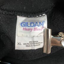 GILDAN プリント スウェット トレーナー XL ブラック ギルダン バックプリント 裏起毛 ビッグサイズ 古着卸 アメリカ仕入 a603-5856_画像8