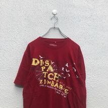 半袖 プリント Tシャツ M レッド イエロー ホワイト アニマル 文字 古着卸 アメリカ仕入 a603-6883_画像2