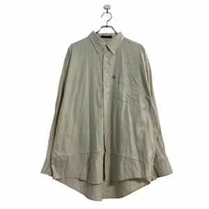 CHAPS 長袖 無地シャツ XL ベージュ チャップス ボタンダウン ビッグサイズ 古着卸 アメリカ仕入 a603-5639