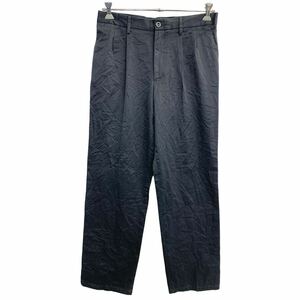 DOCKERS チノパン W32 ドッカーズ タックパンツ ブラック コットン 古着卸 アメリカ仕入 2403-1071