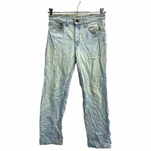 Levi's 516 デニムパンツ W30 リーバイス スリムフィット ストレートレグ ライトブルー コットン 古着卸 アメリカ仕入 2403-312