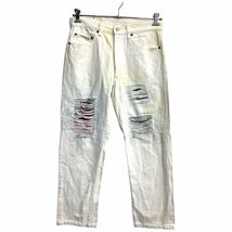 Levi's 501 デニムパンツ W33 リーバイス ボタンフライ ホワイト 古着卸 アメリカ仕入 2403-28_画像1