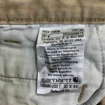 Carhartt ワークパンツ W32 カーハート リラックスフィット ベージュ コットン 古着卸 アメリカ仕入 2403-582_画像10