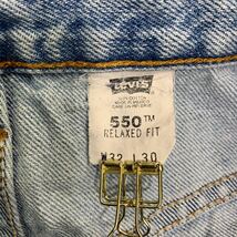 Levi's 550 デニムパンツ W32 リーバイス リラックスフィット ライトブルー コットン メキシコ製 古着卸 アメリカ仕入 2403-787_画像9