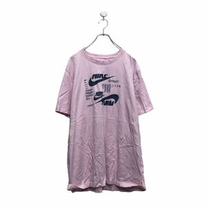 NIKE 半袖 ロゴ Tシャツ ナイキ XXL ピンク ネイビー ビッグサイズ クルーネック 古着卸 アメリカ仕入 a604-5800