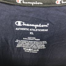 Champion 長袖 ロゴ Tシャツ チャンピオン XL ネイビー プリント シンプル ビッグサイズ 古着卸 アメリカ仕入 a604-5748_画像7