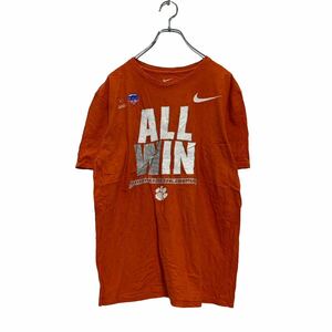 NIKE 半袖 プリントTシャツ L オレンジ ナイキ クルーネック プレイステーション ALL WIN 古着卸 アメリカ仕入 a604-5817