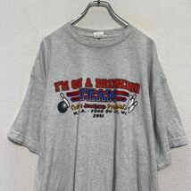 FRUIT OF THE LOOM 半袖 プリントTシャツ 2XL ライトグレー フルーツオブザルーム ビッグサイズ ボーリング 古着卸 アメリカ仕入 a604-5866_画像2