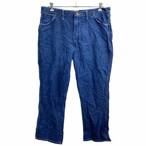 Wrangler カウボーイ ロングパンツ W40 ラングラー ビッグサイズ インディゴ コットン USA製 古着卸 アメリカ仕入 2404-518