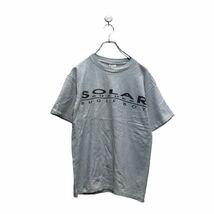 BUGLE BOY 半袖 プリント Tシャツ Lライトブルー シャビーグレー シングルステッチ 古着卸 アメリカ仕入 a604-5859_画像1