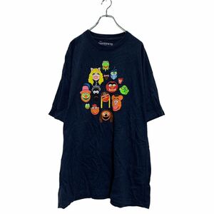 MUPPETS 半袖 キャラクター プリントTシャツ 3XL ネイビー メキシコ製 ビッグサイズ カーミット 古着卸 アメリカ仕入 a604-5927