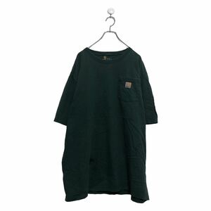 Carhartt 半袖 ロゴ Tシャツ カーハット XL ダークグリーン ビッグサイズ クルーネック シンプル 古着卸 アメリカ仕入 a604-5931