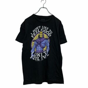 AMERICAN CLASSICS 半袖 キャラクター プリントTシャツ M ブラック パープル クルーネック スケルトン 古着卸 アメリカ仕入 a604-5990