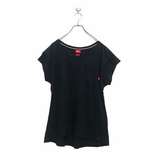 NIKE 半袖 ロゴ Tシャツ ナイキ M レディース ブラック シンプル 無地 古着卸 アメリカ仕入 a604-5991