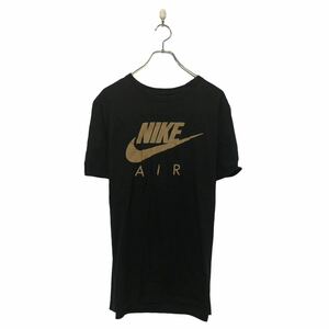 NIKE 半袖 ロゴ Tシャツ ナイキ L ブラック ゴールド クルーネック プリント 古着卸 アメリカ仕入 a604-6192