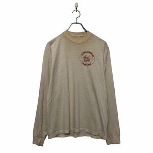 長袖 プリント Tシャツ L~ ホワイト レッド 袖プリント ロンT ロングTシャツ 古着卸 アメリカ仕入 a604-6283