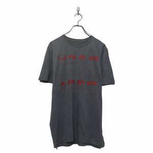 UNDER ARMOUR 半袖 プリント Tシャツ アンダーアーマー M グレー オレンジ スポーツウェア 古着卸 アメリカ仕入 a604-6365